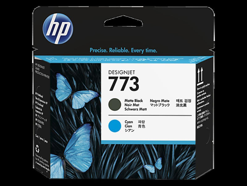 HP 773 Matte Blk and Cyan Printhead - Office Connect