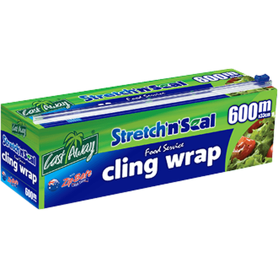 Stretch'n'Seal Foodservice Cling Wrap | ZipSafe Dispenser Pack | 33 cm wide - 600 metres