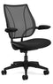 HUMANSCALE CHAIR LIBERTY ADJ ARMS MESH OXYGEN BLK - Office Connect