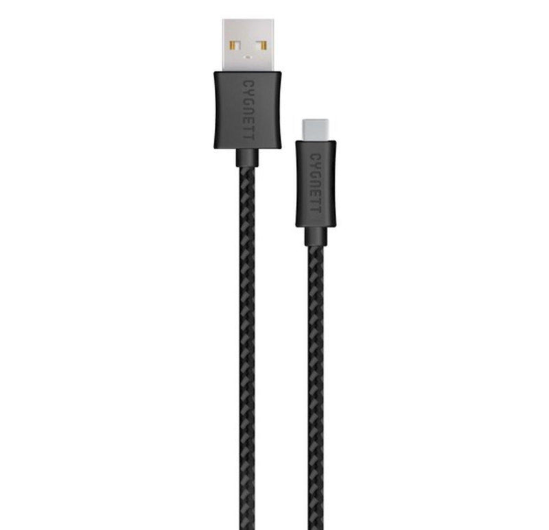 Cygnett LightSpeed USB C To USB A - 2.0 1M Braided -Black - Office Connect