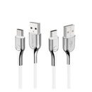 CYGNETT ARMORED 2.0 USB-C TO USB-A(3A/60W )CABLE 1M -WHITE - Office Connect