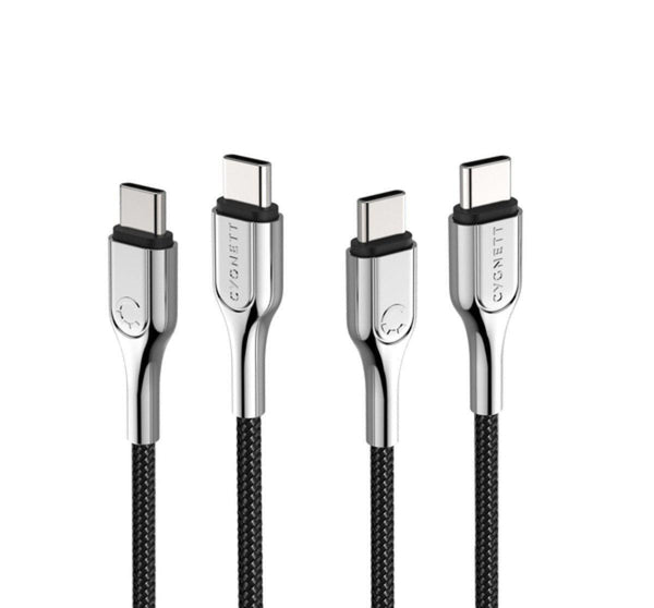 Cygnett Armored 2.0 USB-C to USB-C(5A/100W )Cable 1M - Black - Office Connect