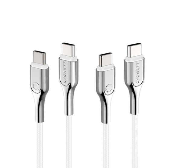 Cygnett Armored 3.1 USB-C to USB-C(5Amp/100W)Cable 1M -White - Office Connect