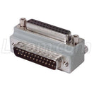 L-com Low Profile Right Angle Adapter DB25 Male / Female - Office Connect