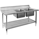 DSBD7-1800R/A Right Inlet Double Sink Dishwasher Bench - Office Connect 2018