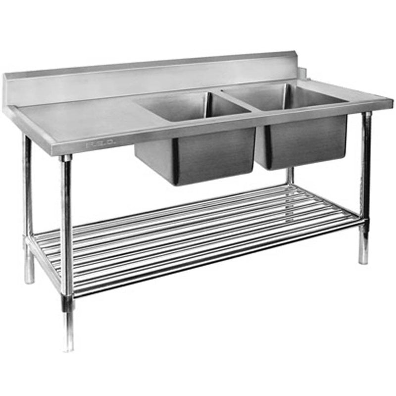 DSBD7-1800R/A Right Inlet Double Sink Dishwasher Bench - Office Connect 2018