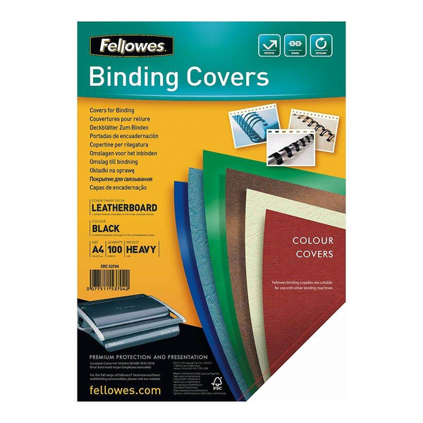 Fellowes Binding Covers A4 250gsm Pack 100 - Office Connect