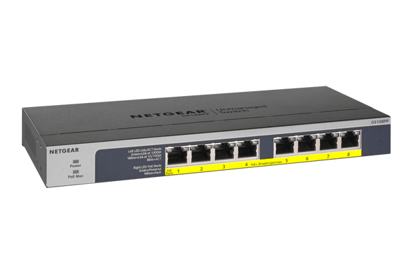 NETGEAR 8-Port PoE/PoE+ Gigabit Ethernet Unmanaged Switch - Office Connect
