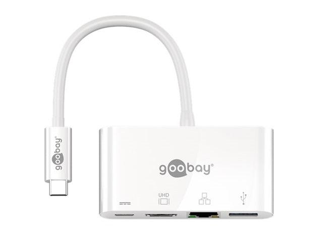 Goobay USB-C Multiport Adapt (HDMI + Ethernet  PD) 3A 60W - Office Connect 2018