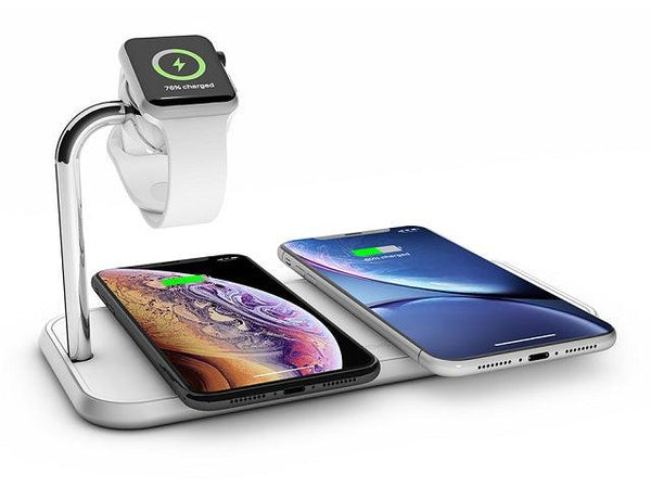 ZENS Aluminium Dual Wireless Charger + Watch 10W - Office Connect 2018