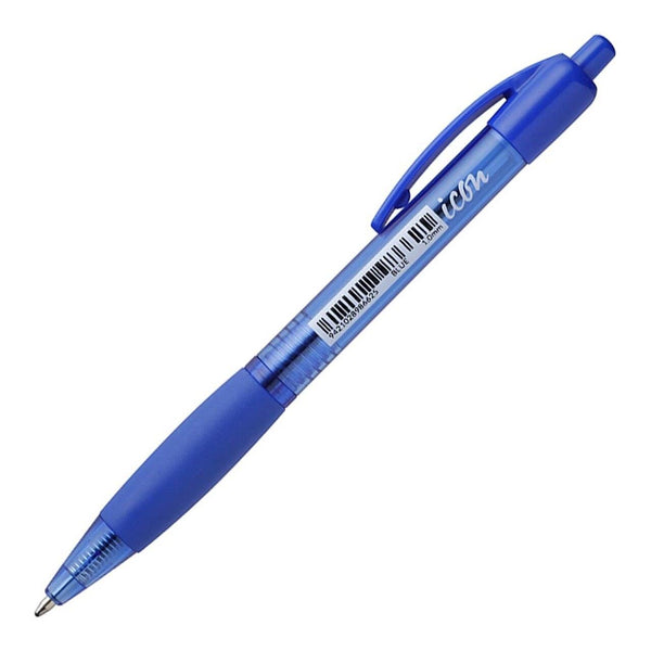 Icon Ballpoint Retractable Pen with Grip Medium Blue - Office Connect