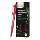 Icon Ballpoint Retractable Pens Medium Red Pack 10 - Office Connect