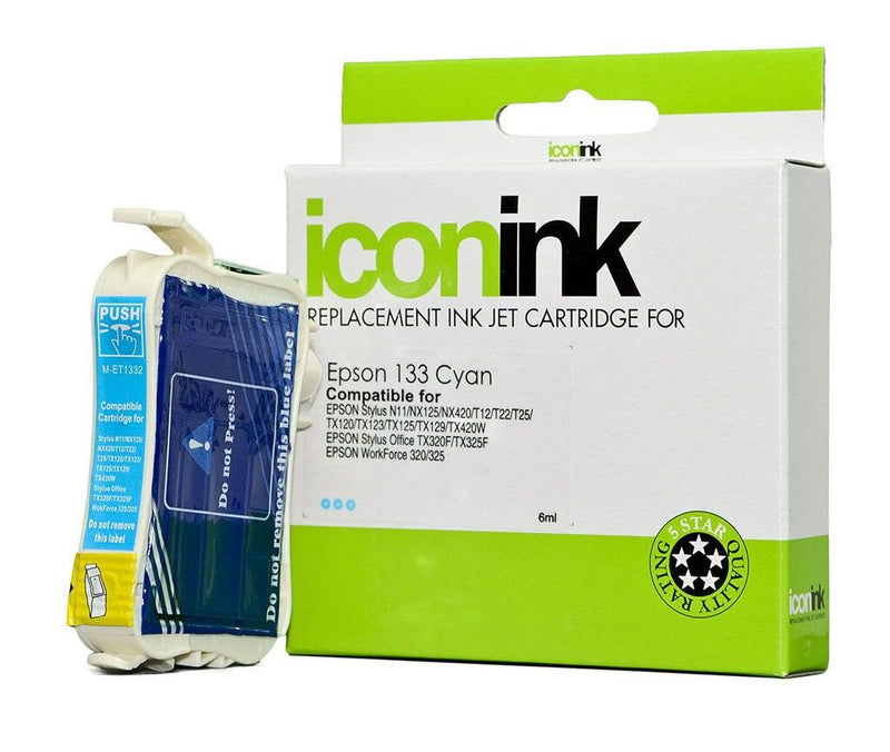 Icon Compatible Epson 133 Cyan Ink Cartridge - Office Connect