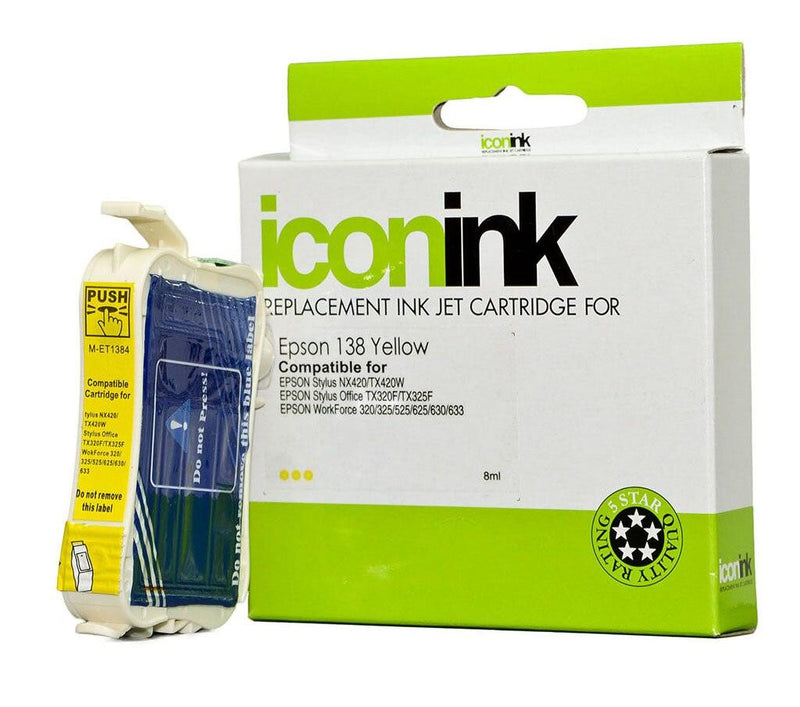 Icon Compatible Epson 138 Yellow Ink Cartridge - Office Connect