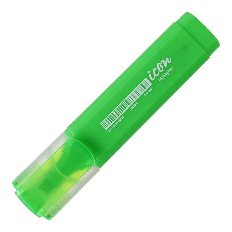 Icon Highlighter Chisel Tip Green - Office Connect