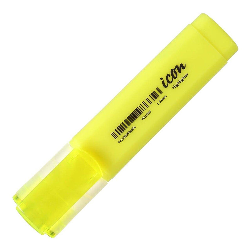 Icon Highlighter Chisel Tip Yellow - Office Connect