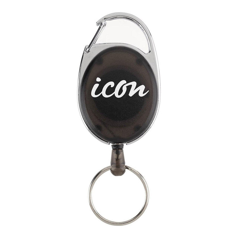 Icon Retractable Snap Lock Key and ID Card Holder Charcoal Retail - Office Connect