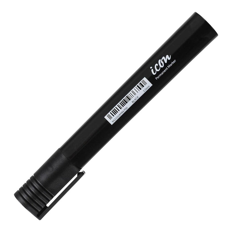 Icon Permanent Marker Bullet Tip Black - Office Connect
