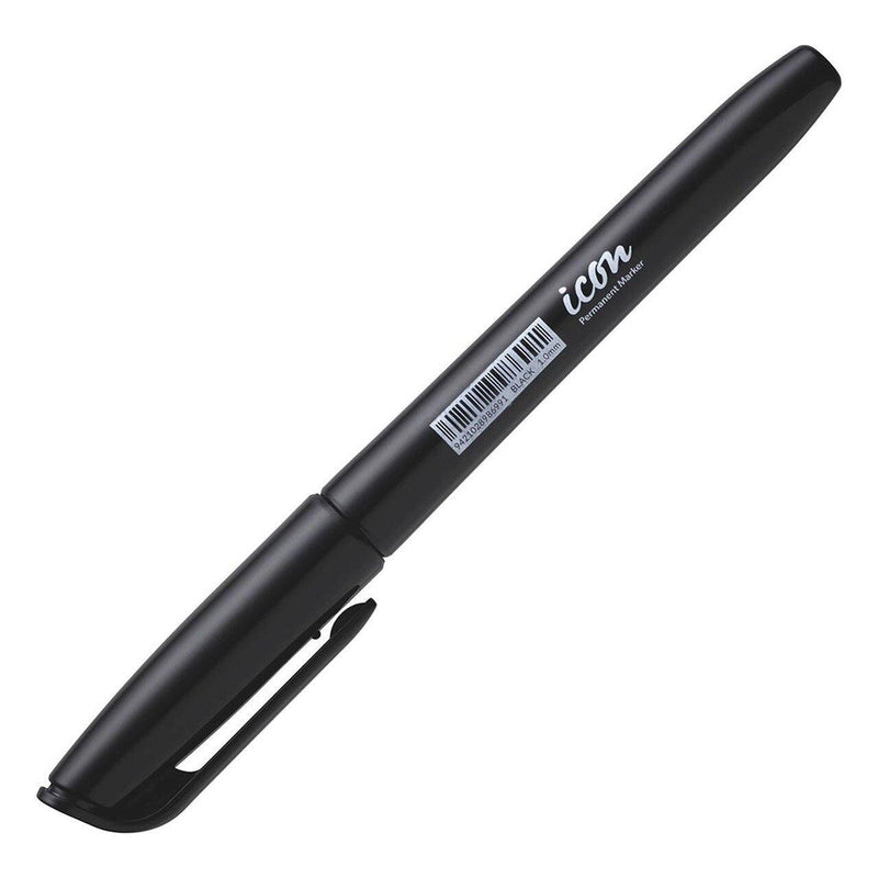 Icon Permanent Marker Pen Style Black - Office Connect