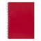 Icon Spiral Notebook A4 Hard Cover Red 200 pg - Office Connect