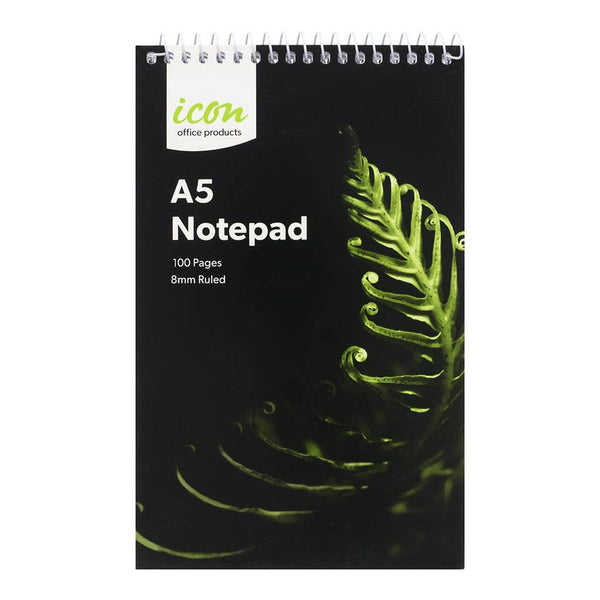 Icon Spiral Notepad A5 Soft Cover 100 pg - Office Connect