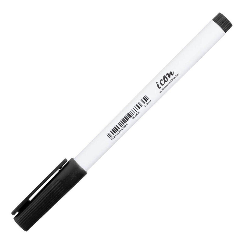 Icon Whiteboard Marker Slim Barrel Fine Tip Black - Office Connect