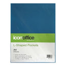 Icon L Shaped Pockets A4 Blue Pack 10 - Office Connect