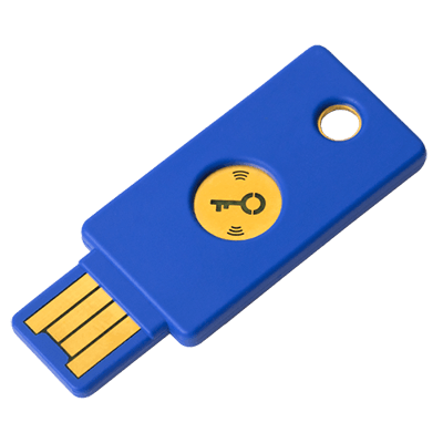 YUBICO YUBIKEY 2FA SECURITY KEY BLUE NFC - Office Connect