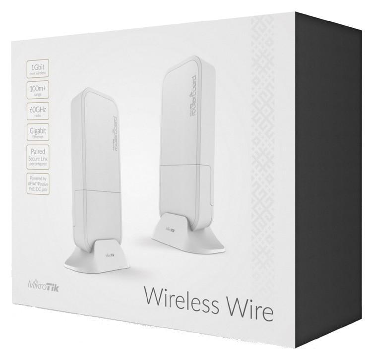 MikroTik Wireless Wire 1Gbps 60GHz Wireless Bridge Kit - Office Connect