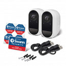 Swann SWIFI Wire-Free Security Camera - White - 2 Pack - Office Connect