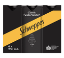 Schweppes Classic Soda Water Cans 6pk - Office Connect 2018