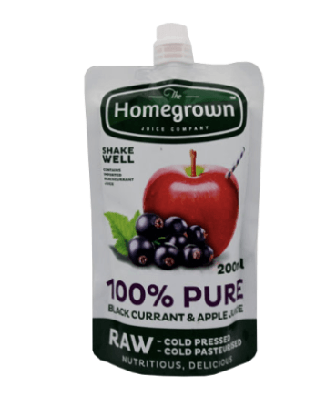 The Homegrown Juice Company 100% Blackcurrant & Apple Juice 200ml - Office Connect 2018