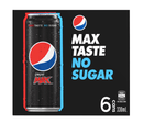 Pepsi Max No Sugar Soft Drink Cans 6pk - Office Connect 2018