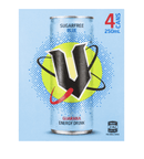 V Sugarfree Blue Guarana Energy Drink 4pk - Office Connect 2018