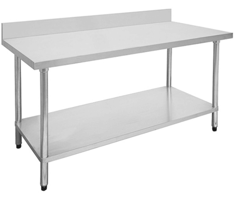 Economic 304 Grade Stainless Steel Tables with Splashback 700 Deep – SSTable7SB-EC - Office Connect 2018