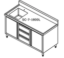 Kitchen Tidy Cabinet With Left/Right Sink 700mm Deep - Office Connect 2018