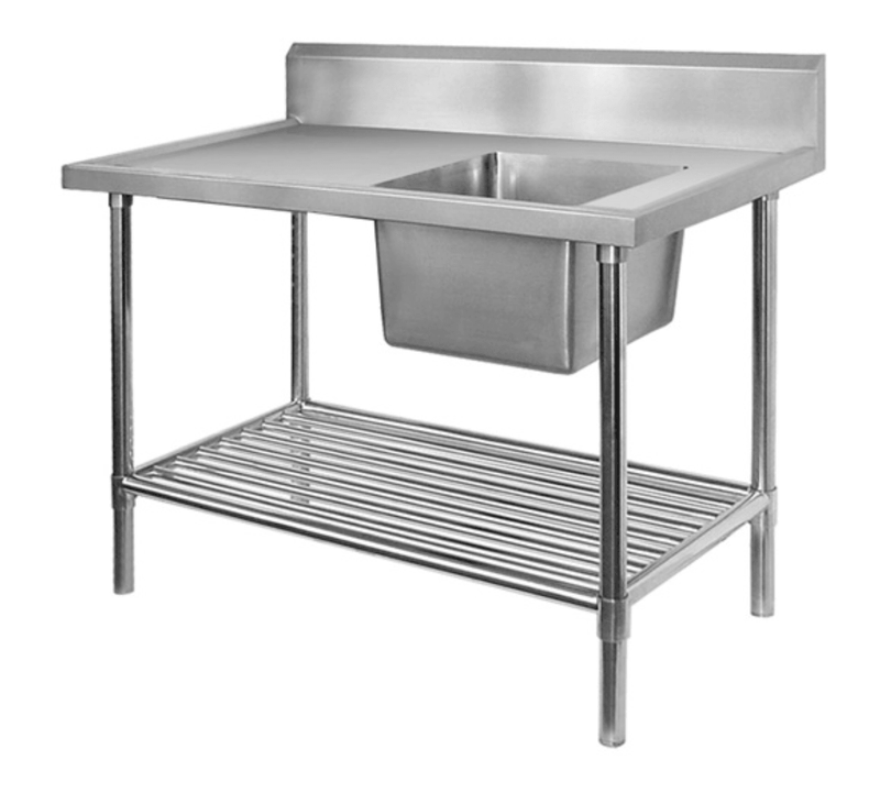 Premium Stainless Steel Single Sink Bench 700mm Deep - Office Connect 2018