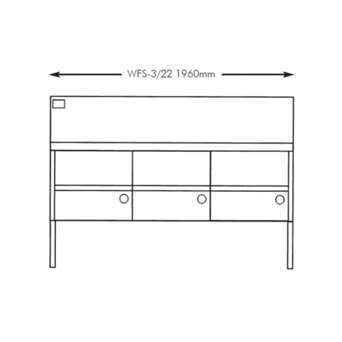 Gas Fish and Chips Fryer Three Fryer - WFS-3/22 - Office Connect 2018