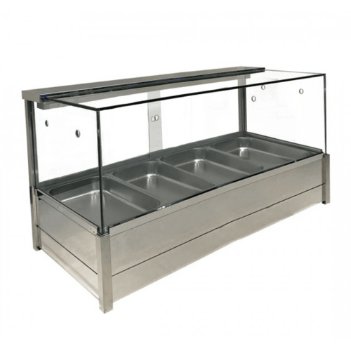 Heated Wet 8 x × ½ Pan Bain Marie Square Countertop Display - Office Connect 2018