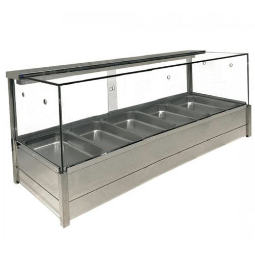 Heated Wet 10 x × ½ Pan Bain Marie Square Countertop Display - Office Connect 2018