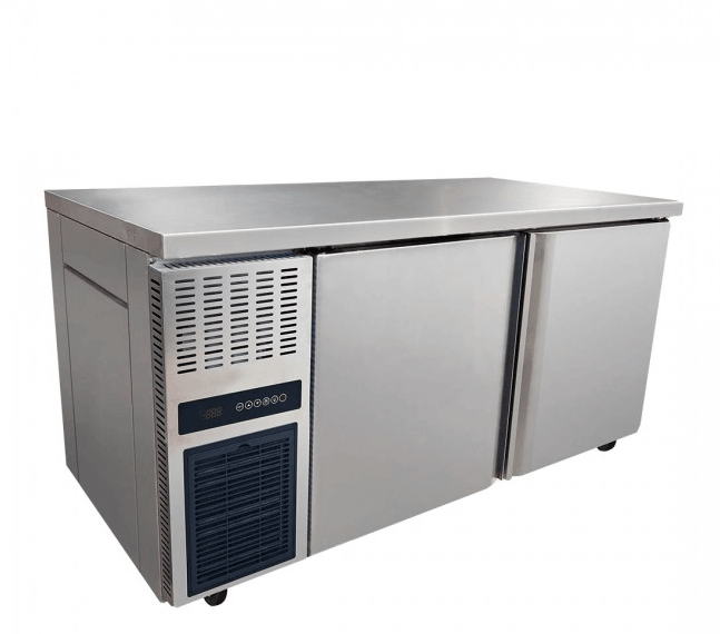 Stainless Steel Double Door Workbench Fridge - TL1500TN - Office Connect 2018