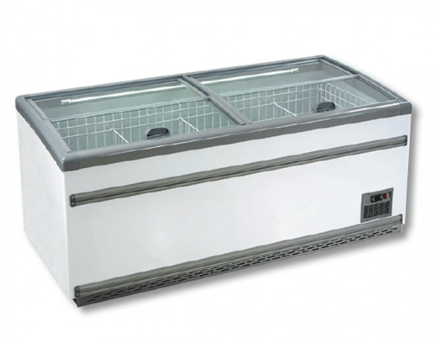 ZCD-L210S Supermarket Island Dual Temperature Freezer & Chiller‌ with Glass Sliding Lids - Office Connect 2018