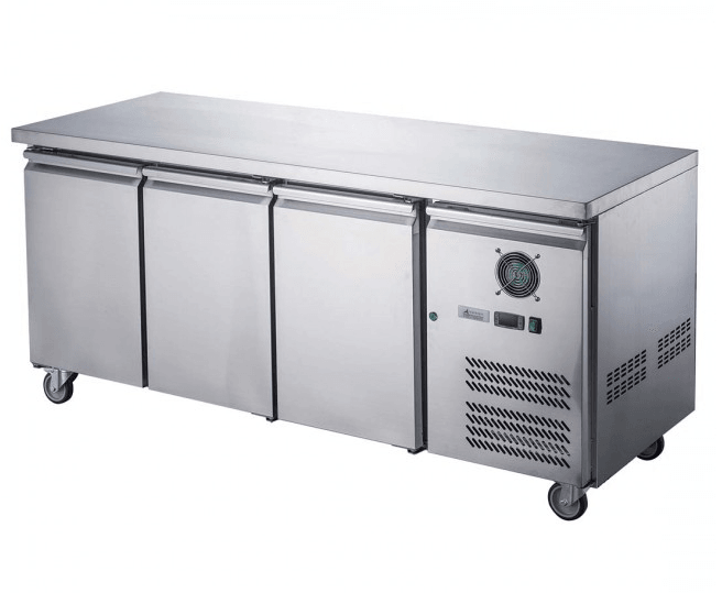 FED-X S/S Three Door Bench Freezer - XUB7F18S3V - Office Connect 2018