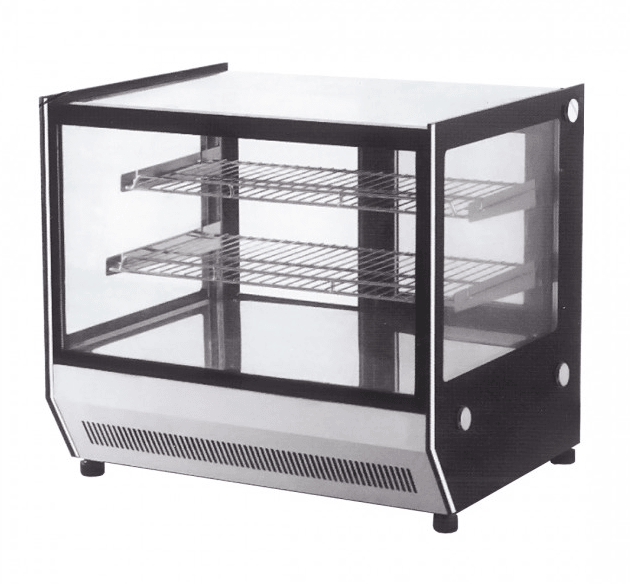 Counter top square 2 Shelves Glass cold food display - GN-1200RT - Office Connect 2018