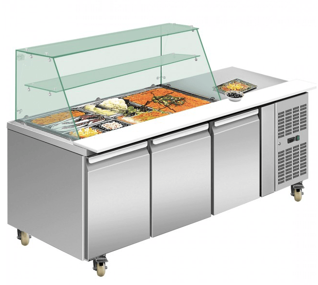 Three door DELUXE Salad Bar - Office Connect 2018