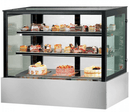 SSU150-2XB Black Trim Square Glass Cake Display 2 Shelves 1500x700x1100 - Office Connect 2018