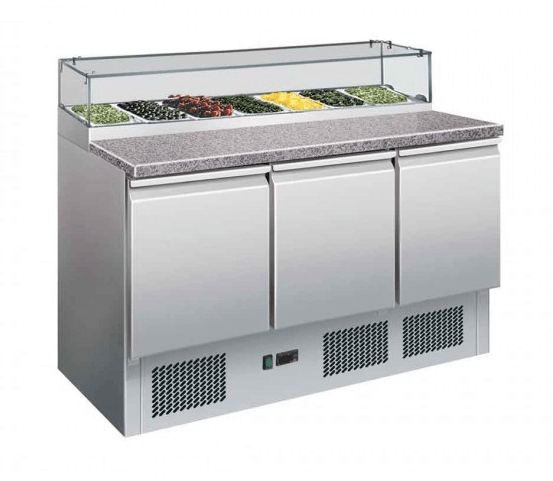 GNS1300E Three Door Salad Marble Prep Top - Office Connect 2018