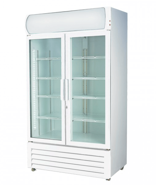Two Glass Door Colourbond Upright Drink Fridge - Office Connect 2018
