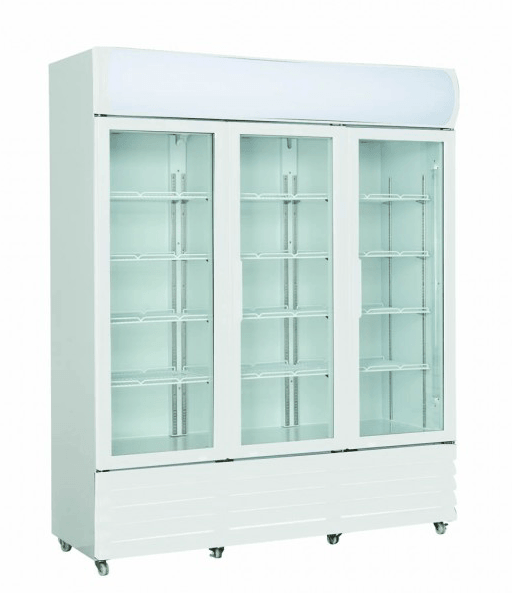 Three Glass Door Colourbond Upright Drink Fridge - LG-1203GE - Office Connect 2018