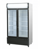 Double Door Upright Glass Door Combined Fridge & Freezer LG-1000GEF - Office Connect 2018